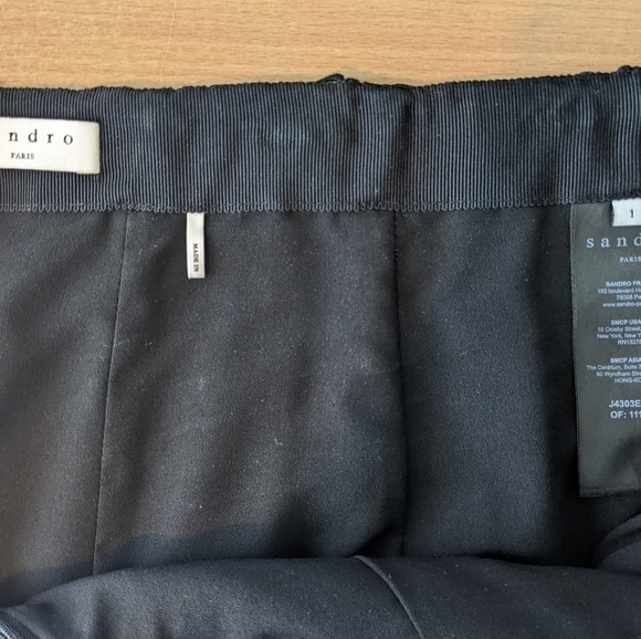 Sandro Richard Chain-Link Lace Skirt black with red and white trim size 1 - Picture 6 of 6